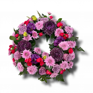 purple sympathy wreath